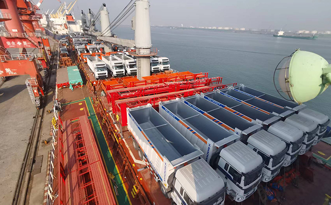 Construction vehicle shipping